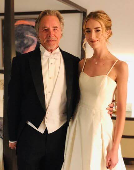 Grace Johnson with her father, Don Johnson.